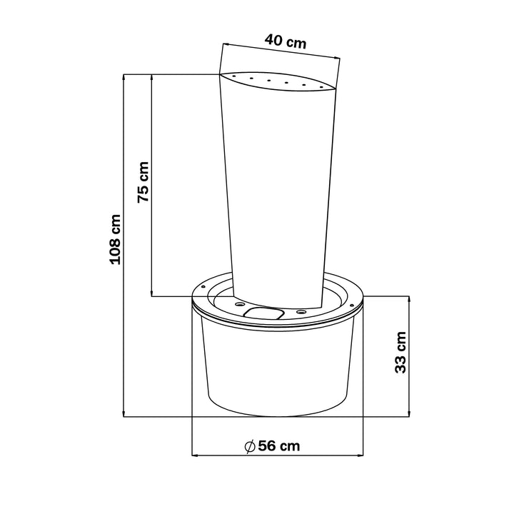 Cortenstahl-Säulenbrunnen Ellipse 100 cm – Terrassenbrunnen mit natürlicher Rostoptik