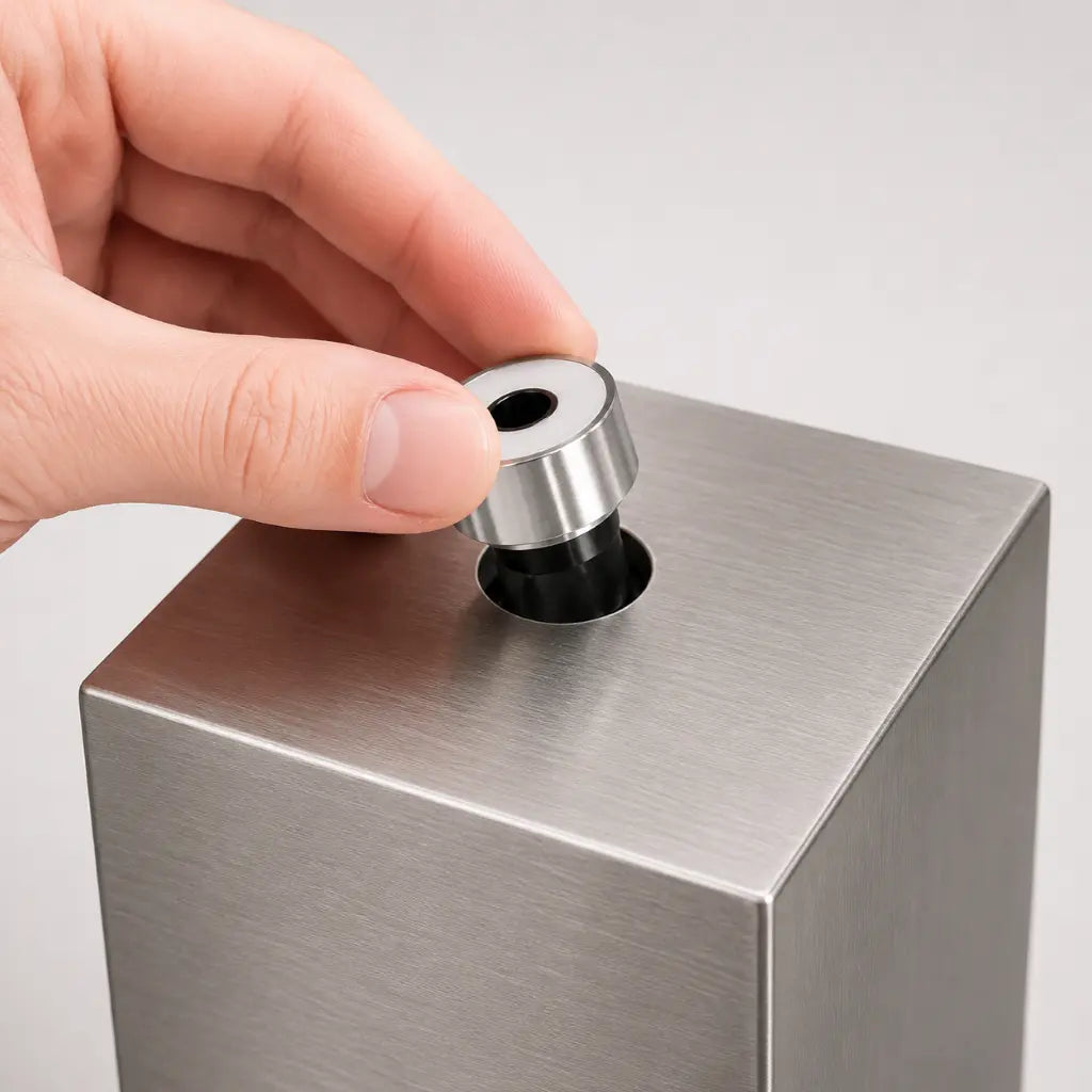 Edelstahl-Gartenbrunnen Balance Cubo  im 3er-Set Led Austausch